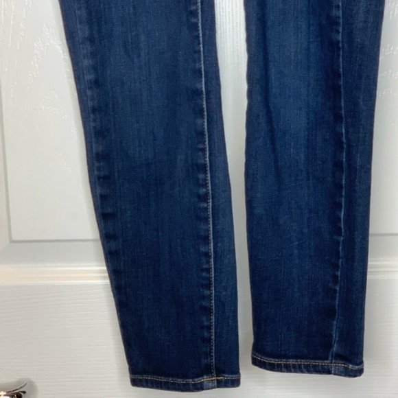 PAIGE Denim Hoxton Crop Medium Dark Wash Skinny Jeans, Size 27 - Picture 4 of 7